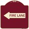 Signmission Designer Series Fire Lane Left Arrow, Burgundy Heavy-Gauge Aluminum Sign, 18" x 18", BU-1818-23982 A-DES-BU-1818-23982 - alternate 1